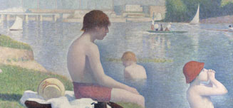Detail from Georges Seurat: 'Bathers at Asnières', 1884