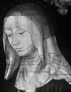 fig. 7 Infrared reflectogram of NG6511.2 showing the head of Saint Apollonia