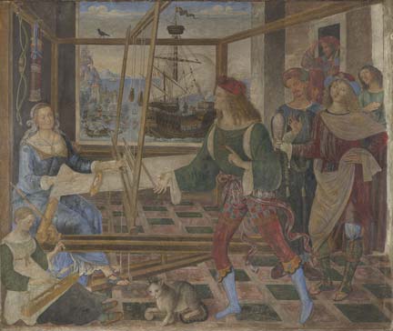 Pintoricchio, 'Penelope and her Suitors', about 1509