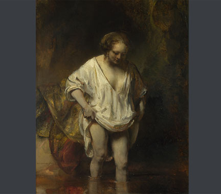 Rembrandt, 'A Woman bathing in a Stream (Hendrickje Stoffels?)', 1654