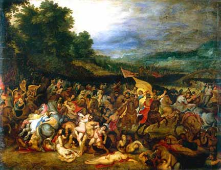Rubens with Jan Brueghel, 'The Battle of the Amazons', about 1598