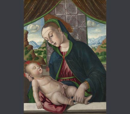 Santi, 'The Virgin and Child', perhaps about 1488