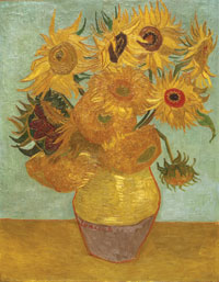 Vincent van Gogh, Sunflowers, January 1889, oil on canvas. Philadelphia Museum of Art, The Mr and Mrs Carroll S. Tyson, Jr, Collection, 1963 © Photo The Philadelphia Museum of Art/Art Resource/Scala, Florence