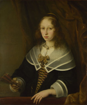 Ferdinand Bol: 'A Lady with a Fan'