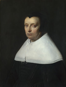 Jan de Braij: 'Portrait of a Woman with a Black Cap'