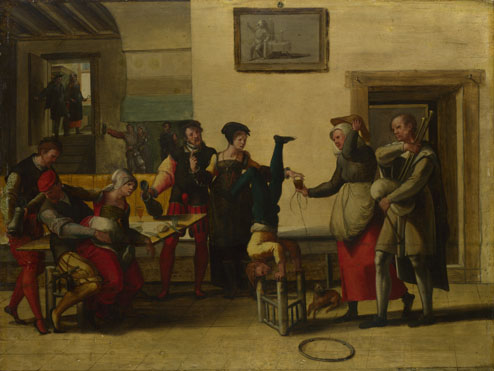 After The Brunswick Monogrammist (?): 'Itinerant Entertainers in a Brothel'