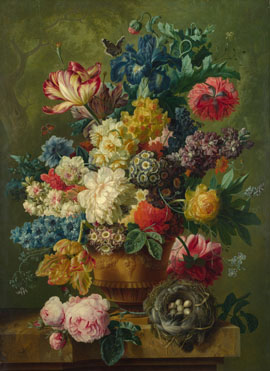 Paulus Theodorus van Brussel: 'Flowers in a Vase'
