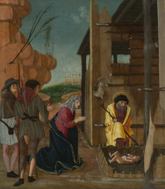 Attributed to Bernardino Butinone: 'The Adoration of the Shepherds'