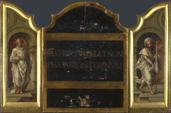 Attributed to the workshop of Pieter Coecke van Aalst: 'The Virgin and Child Enthroned'