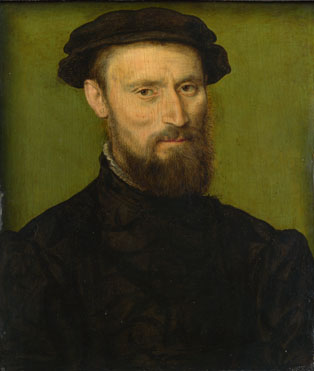 Attributed to Corneille de Lyon: 'Bust Portrait of a Man'