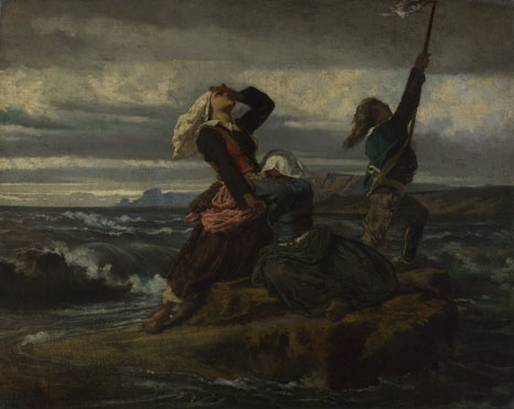 Imitator of Thomas Couture: 'Caught by the Tide'