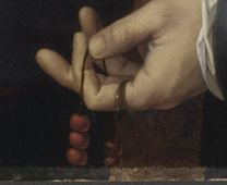 Detail from Jan Gossaert: 'Man with a Rosary'