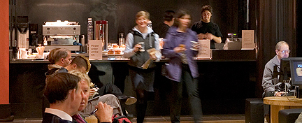 Customers in Espresso Bar