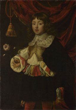 Flemish: 'Portrait of a Boy holding a Rose'