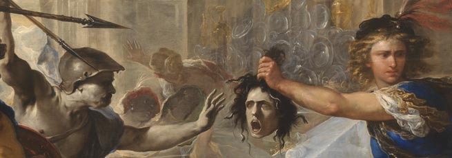 Detail from Luca Giordano, 'Perseus turning Phineas to Stone', early 1680s