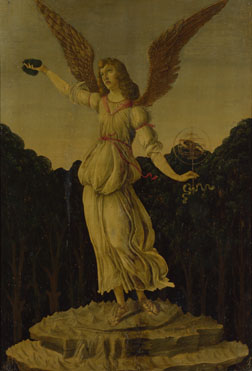Reverse of: Follower of Sandro Botticelli, 'A Lady in Profile', about 1490