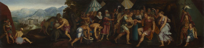 Follower of Giulio Romano: 'The Continence of Scipio'