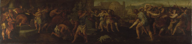 Follower of Giulio Romano: 'The Rape of the Sabines'