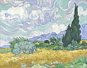 A Wheatfield, with Cypresses