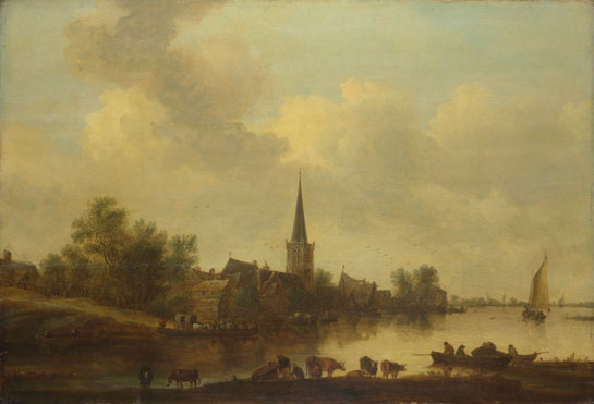 Jan van Goyen: 'A River Landscape'