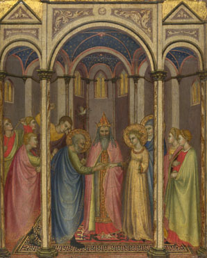 Attributed to Gregorio di Cecco di Luca: 'The Marriage of the Virgin'