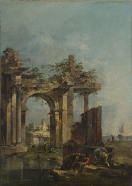 Francesco Guardi: 'A Caprice with Ruins on the Seashore'