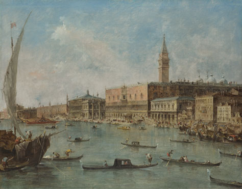 Francesco Guardi: 'Venice: The Doge's Palace and the Molo'