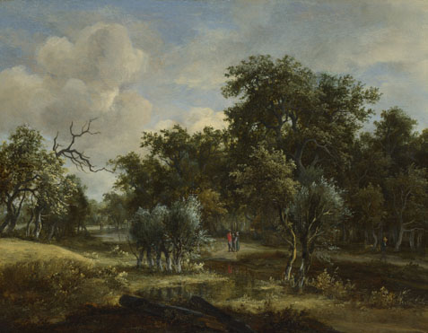 Meindert Hobbema: 'A Stream by a Wood'