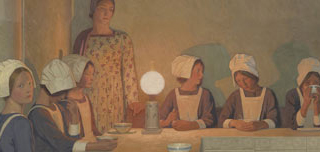 Frederick Cayley Robinson, 'Acts of Mercy: Orphans II', about 1915