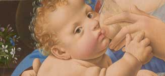 Detail from Lorenzo di Credi, 'The Virgin and Child'