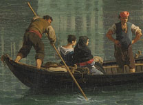 Detail from Canaletto: 'Venice: The Grand Canal with S. Simeone Piccolo'