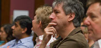 Audience listening to a lecture