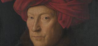 Detail from: Jan van Eyck, 'Portrait of a Man (Self Portrait?)'