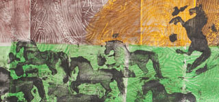 Canvas produced by an inmate at Feltham Young Offenders Institution