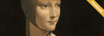 Detail from Leonardo da Vinci, 'Portrait of Cecilia Gallerani (The Lady with an Ermine)', about 1489-90