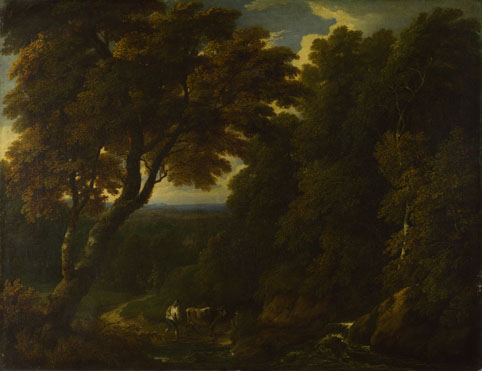 Jan-Baptist Huysmans: 'A Cowherd in a Woody Landscape'