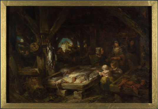 Louis-Gabriel-Eugène Isabey: 'The Fish Market, Dieppe'