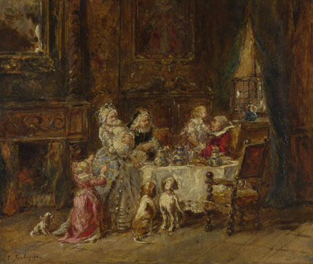 Louis-Gabriel-Eugène Isabey: 'Grandfather's Birthday'