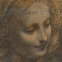 Detail from Leonardo da Vinci, 'The Leonardo Cartoon', about 1499-1500