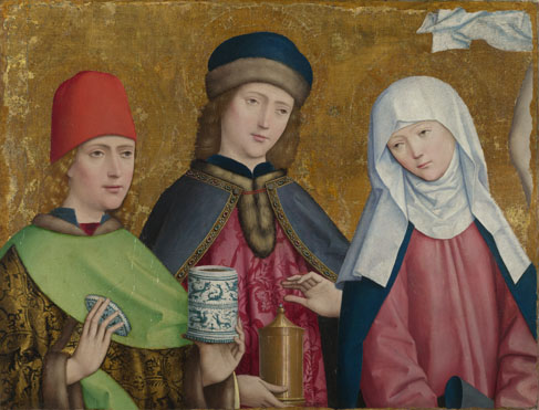 Mesteren av Liesborn: De hellige Kosmas og Damian og Jomfruen (1470-80), The National Gallery i London