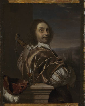 Frans van Mieris the Elder: 'Self Portrait of the Artist, with a Cittern'