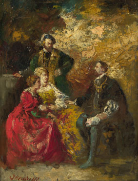 Adolphe Monticelli: 'Conversation Piece'