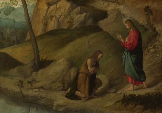 Moretto da Brescia: 'Christ blessing Saint John the Baptist'