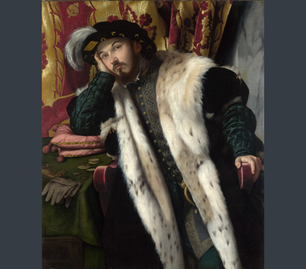 Moretto da Brescia, 'Portrait of a Young Man', about 1540-5