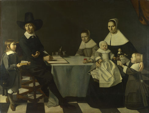 Attributed to Michiel Nouts: 'A Family Group'