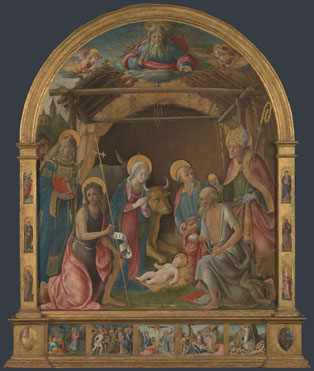 Pietro Orioli: 'The Nativity with Saints Altarpiece'