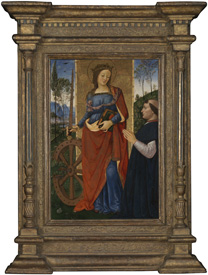 Pintoricchio, Saint Catherine of Alexandria with a Donor, probably about 1480-1500
