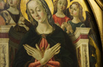 Detail of Bartolomeo Caporali, Altarpiece: The Virgin and Child with Saints in Room A Screen 4
