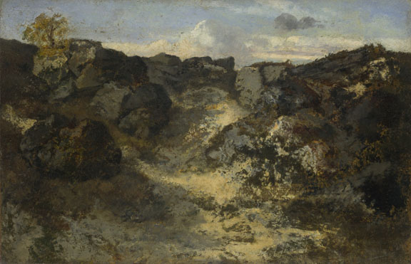 Théodore Rousseau: 'A Rocky Landscape'