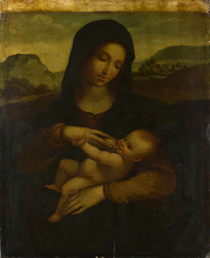 Attributed to Sodoma: 'The Madonna and Child'